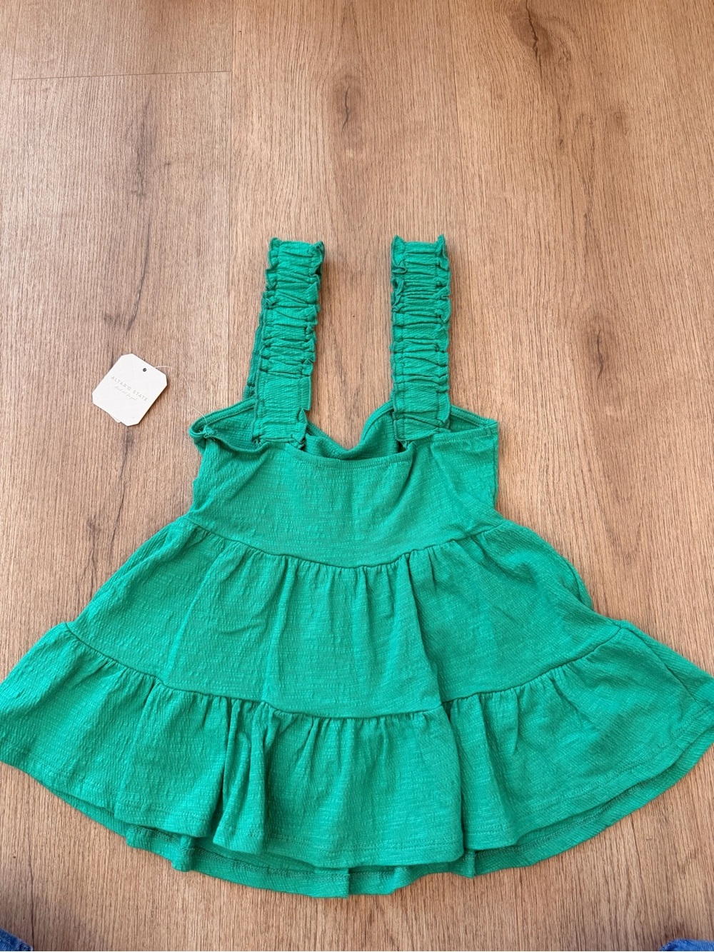 Altar'd State Green Tiered Ruffle-Strap Tank - Picture 2 of 2